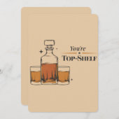 Du bist Top Shelf Funny Old Mohioned Vater Geburts Einladung (Vorne/Hinten)