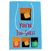 Du bist Top-Shelf mit Bourbon auf blau - Geschenkt Mittlere Geschenktüte (Vorderseite)