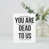 Du bist tot an uns Magnet Postkarte (Stehend Vorderseite)