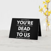 Du bist tot, Coworker geht weg, lustig Karte (Gelbe Blume)