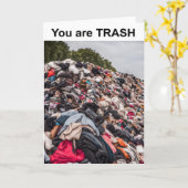 Du bist TRASH. Karte (Gelbe Blume)