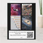 Du bist TRASH. Karte (Rückseite)