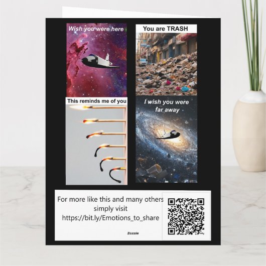 Du bist TRASH. Karte (Rückseite)