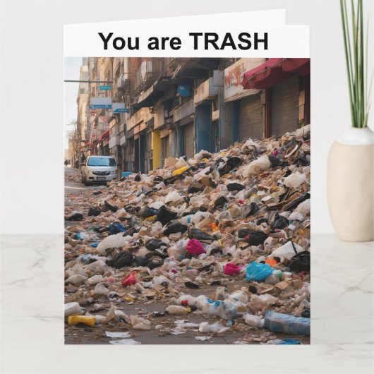 Du bist TRASH. Karte (Vorderseite)