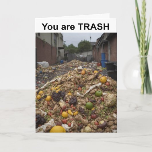 Du bist TRASH. Karte (Vorderseite)