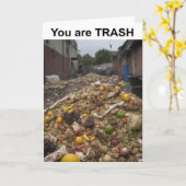Du bist TRASH. Karte (Gelbe Blume)