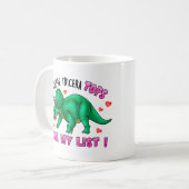 Du bist Tricera Tops Funny Dinosaur Valentinstag Kaffeetasse (Vorderseite Links)
