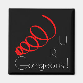 Du bist U R herrlicher roter Spiralmagnet Magnet