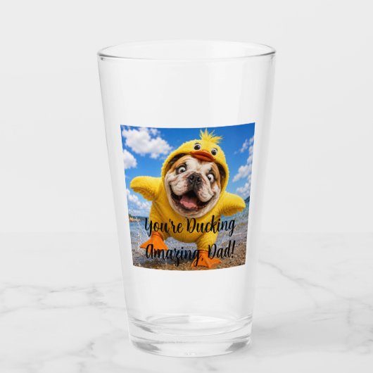 DU bist ÜBERAUS TOLL, VATER! Glas (Vorderseite)