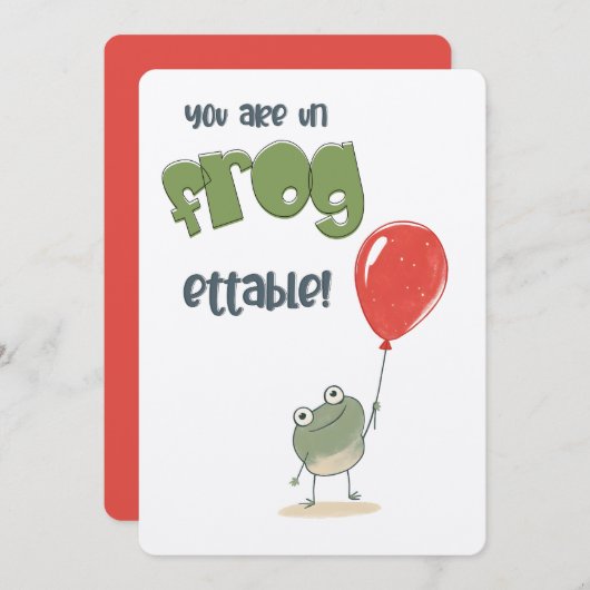 Du bist Un-Frog-fähig! | Ein rauschender Geburtsta Einladung (Vorne/Hinten)