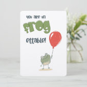 Du bist Un-Frog-fähig! | Ein rauschender Geburtsta Einladung (Stehend Vorderseite)