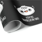 Du bist Unbelieva-bao Funny Dimsum Bao Pun Dark BG Geschenkpapier (Rolleneckpunkt)