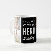 Du bist unsere Helden-Daddy-FotoCollage Kaffeetasse (Vorderseite Links)