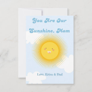 Du bist unsere Sonnenscheinmutter Dankeskarte