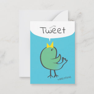 Du bist Valentinskarte zum Twittern für Kinder R Mitteilungskarte