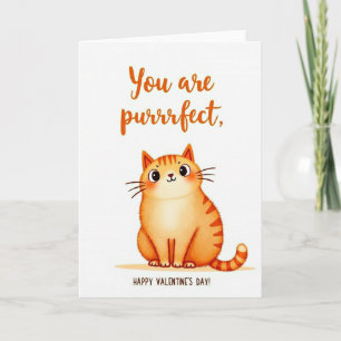 Du bist Valentinskatze Purrfect Karte