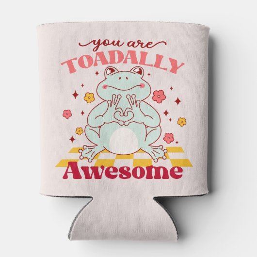 "Du bist völlig Phantastisch" | Niedlicher Froschp Dosenkühler (Rückseite)