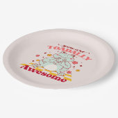 "Du bist völlig Phantastisch" | Niedlicher Froschp Pappteller (Schrägansicht)