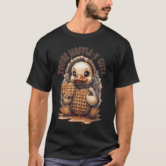 Du bist Waffely Niedlich" Duckling T - Shirt (Vorderseite)