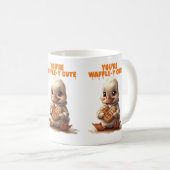 Du bist Waffely Niedlich Kawaii Duckling Kaffeetasse (VorderseiteRechts)