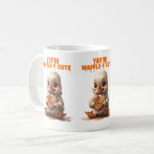 Du bist Waffely Niedlich Kawaii Duckling Kaffeetasse (Vorderseite Links)