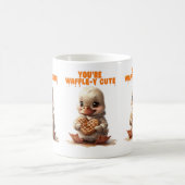 Du bist Waffely Niedlich Kawaii Duckling Kaffeetasse (Mittel)