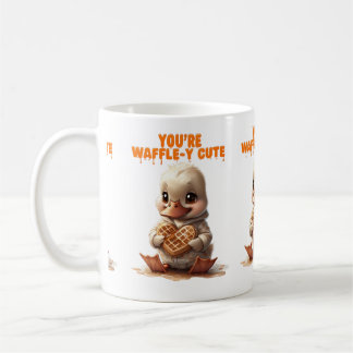 Du bist Waffely Niedlich Kawaii Duckling Kaffeetasse