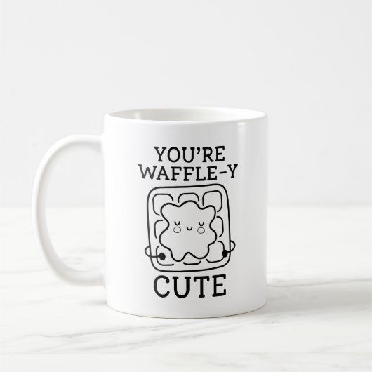 Du bist Waffle-Y Niedlich Kaffeetasse (Links)