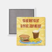 Du bist, was du isst Magnet (Vorderseite/Rückseite)