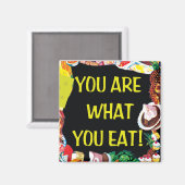 Du bist, was du isst magnet (Vorderseite/Rückseite)