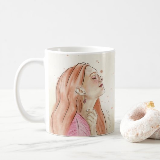 Du bist Wertvolle Tasse | Beige & Splash (Mit Donut)