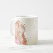 Du bist Wertvolle Tasse | Beige & Splash (Vorderseite Links)