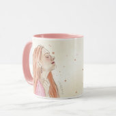 Du bist Wertvolle Tasse | Beige & Splash (Vorderseite Links)