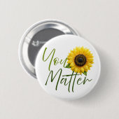 Du bist wichtig für Sonnenblumen Button (Vorne & Hinten)