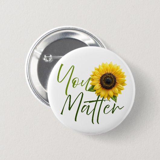 Du bist wichtig für Sonnenblumen Button (Vorne & Hinten)