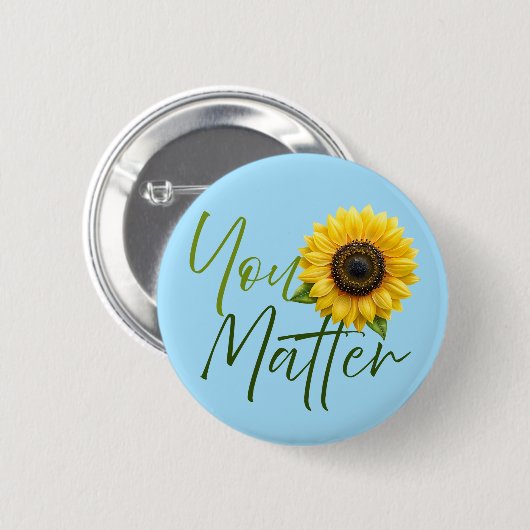 Du bist wichtig für Sonnenblumen Button (Vorne & Hinten)