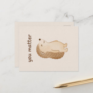 Du bist wichtig Minimal-Igel-Postkarte Ankündigungspostkarte