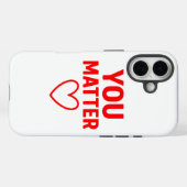 Du bist wichtig" Positives rotes Herz Case-Mate iPhone Hülle (Rückseite (Horizontal))