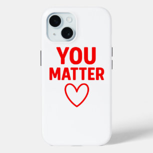 Du bist wichtig" Positives rotes Herz Case-Mate iPhone Hülle