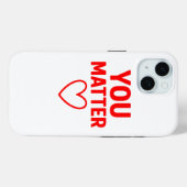 Du bist wichtig" Positives rotes Herz Case-Mate iPhone Hülle (Rückseite (Horizontal))