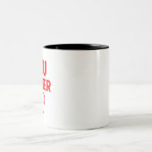 Du bist wichtig" Positives rotes Herz Zweifarbige Tasse (Mittel)