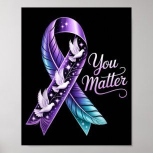 Du bist wichtig Ribbon Schmetterling Bewusstsein F Poster