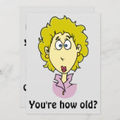 Du bist wie alt? lustige Geburtstagskarte (Vorne/Hinten)