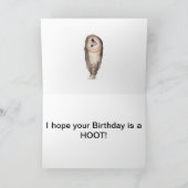 Du bist wie alt? Neugierige Eulen Geburtskarte. Karte (Innenseite)