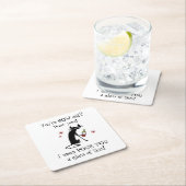 Du bist wie alt? Pour You Punny Wine Zitat Rechteckiger Pappuntersetzer (Vor Ort)