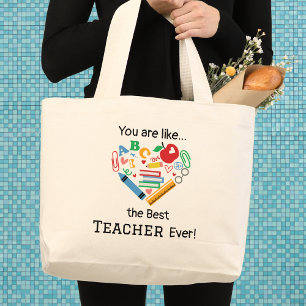 Du bist wie die beste Lehrerin überhaupt Riesentas Jumbo Stoffbeutel