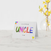 Du bist wie ein UNCLE für mich Happy Birthday Karte (Gelbe Blume)