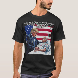 Du bist wieder müde Retro American Flag Funny Joke T-Shirt