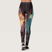 Du bist wieder zu spät in Caveman!" Nummer 1 Leggings (Rückseite)