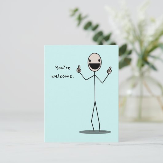 Du bist willkommen postkarte (Stehend Vorderseite)